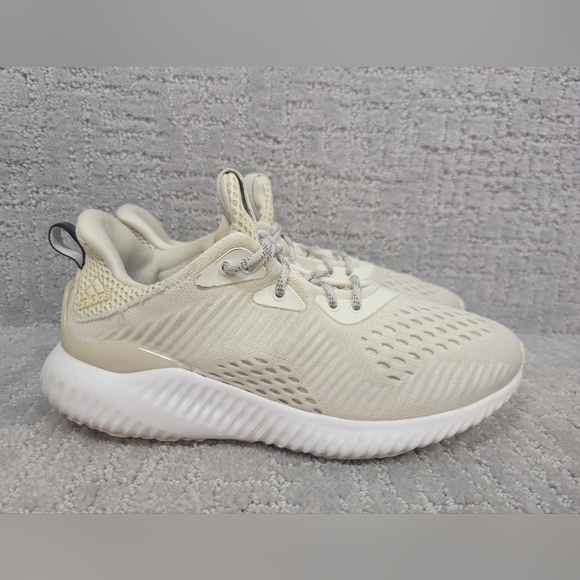 Adidas Alphabounce Women's Size 6.5 Beige Athletic Running Sneakers Shoes BW1196 - Picture 5 of 11